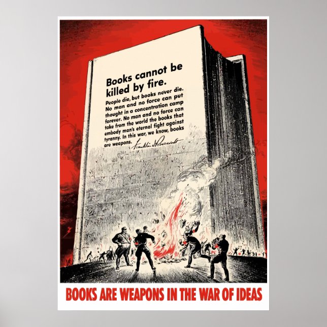 FDR-offert för förbränning av Bok - Gräns Poster (Framsidan)