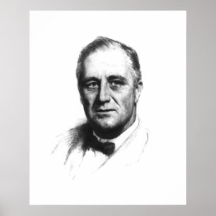 FDR-teckning Poster