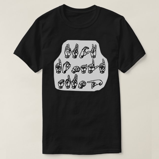 FDT ASL, amerikansk teckenspråk, antitrumpfjälla g T Shirt (Design framsida)