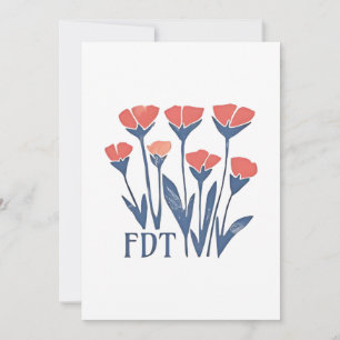 FDT Blommigt andedräkt subtil kvinnlig Boho antitr Inbjudningar