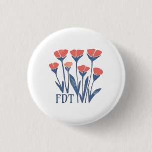 FDT Blommigt andedräkt subtil kvinnlig Boho antitr Knapp