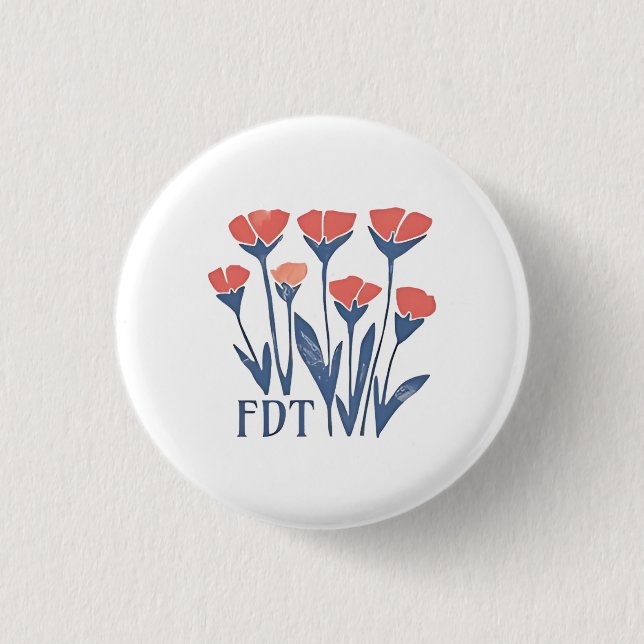 FDT Blommigt andedräkt subtil kvinnlig Boho antitr Knapp (Framsida)