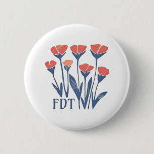 FDT Blommigt andedräkt subtil kvinnlig Boho antitr Knapp