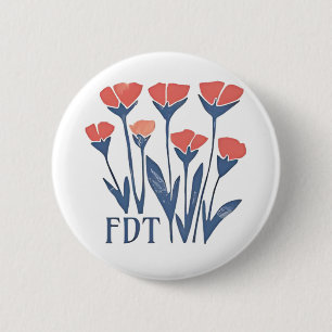 FDT Blommigt andedräkt subtil kvinnlig Boho antitr Knapp