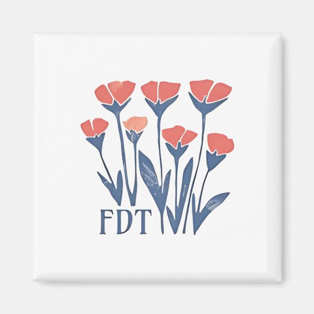 FDT Blommigt andedräkt subtil kvinnlig Boho antitr Magnet (Framsidan)