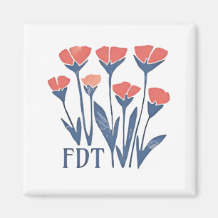 FDT Blommigt andedräkt subtil kvinnlig Boho antitr Magnet
