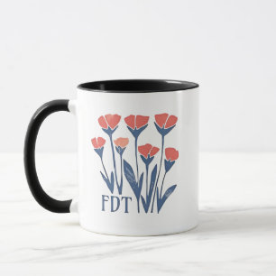 FDT Blommigt andedräkt subtil kvinnlig Boho antitr Mugg