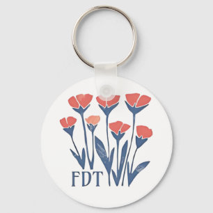 FDT Blommigt andedräkt subtil kvinnlig Boho antitr Nyckelring