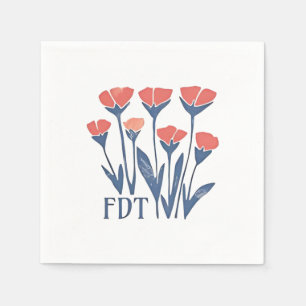 FDT Blommigt andedräkt subtil kvinnlig Boho antitr Pappersservett