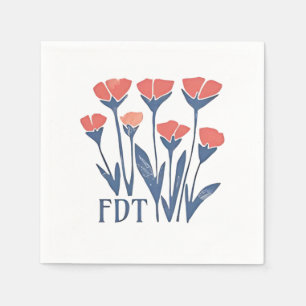 FDT Blommigt andedräkt subtil kvinnlig Boho antitr Pappersservett
