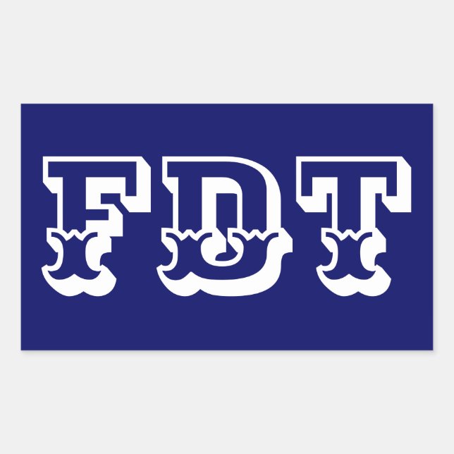 FDT REKTANGULÄRT KLISTERMÄRKE (Framsida)