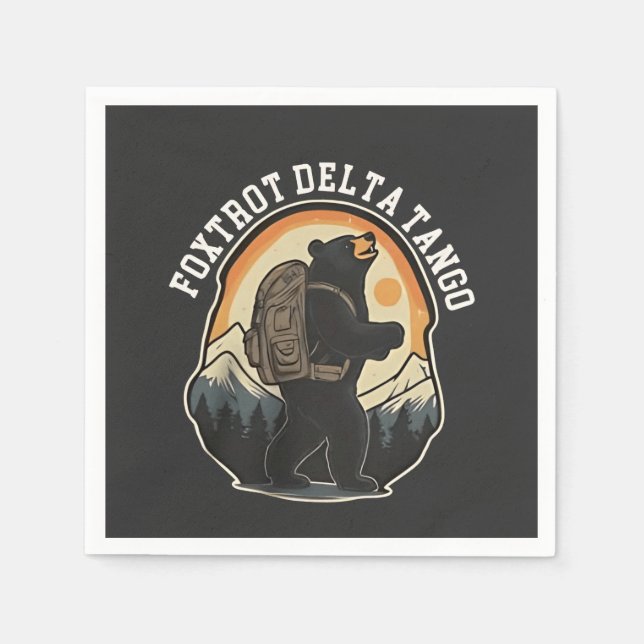FDT Resistent Bear Foxtrot Delta Tango Pappersservett (Framsidan)