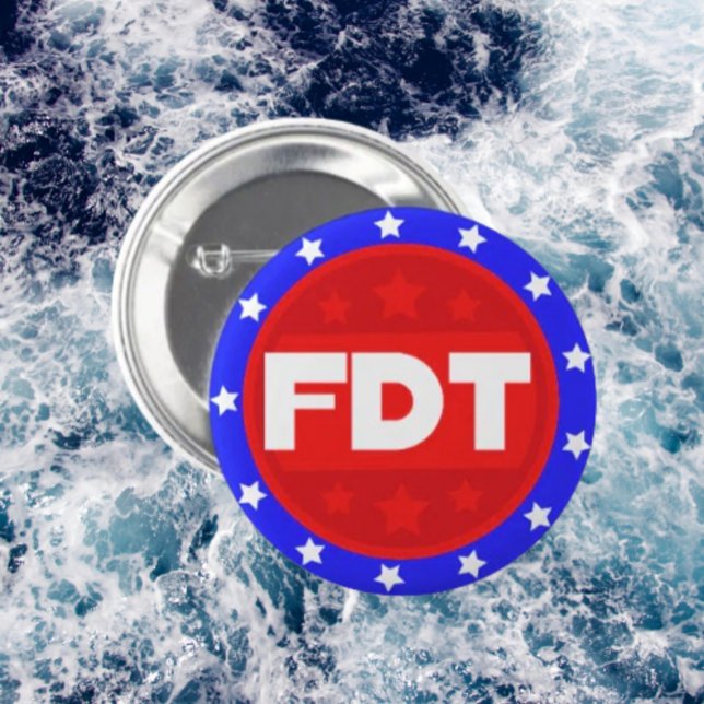 FDT | Röd, vit och blå protestknapp Knapp (Skapare uppladdad)