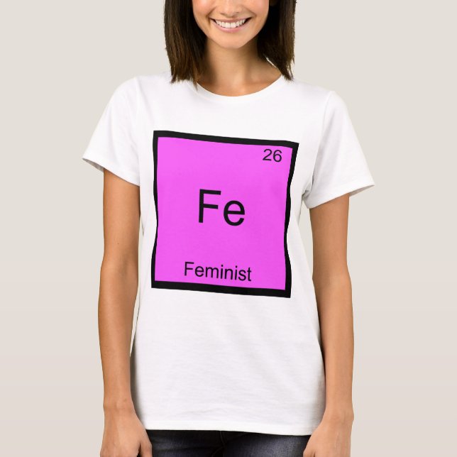 Fe - Feministisk nukleär Inslag-symbol Tee (Framsida)