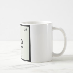 Fe - Fetaostkemisk periodiska systemetsymbol Kaffemugg