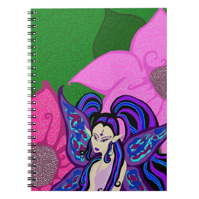 Fe i blommaanteckningsboken anteckningsbok med spiral (Framsidan)