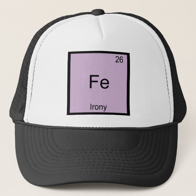 Fe - Ironi Rolig Kemiskt Elemente Symbol T-Shirt Keps (Framsida)