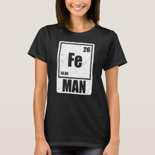 Fe Järn Science Inslag Chemist Scientist T Shirt