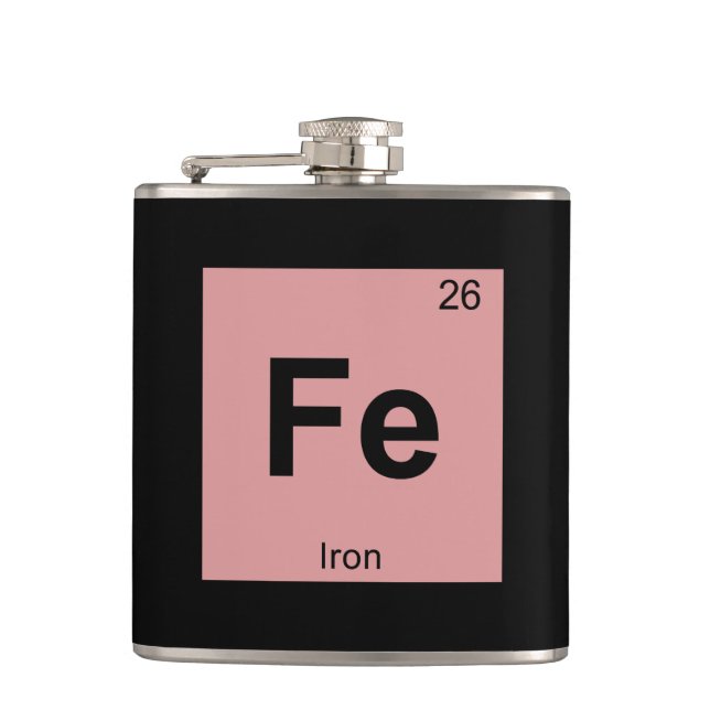 Fe - Järnkemi Periodiska Systemet Symbol Element Fickplunta (Framsidan)