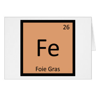 Fe - Leverkemins periodiska system-symbol Hälsningskort