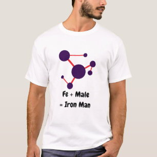 Fe + Manlig Equals Järn Man Lila T Shirt