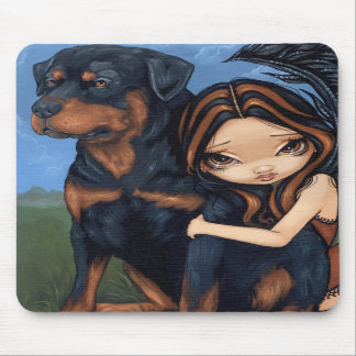 "Fe med en Rottweiler" Mousepad Musmatta
