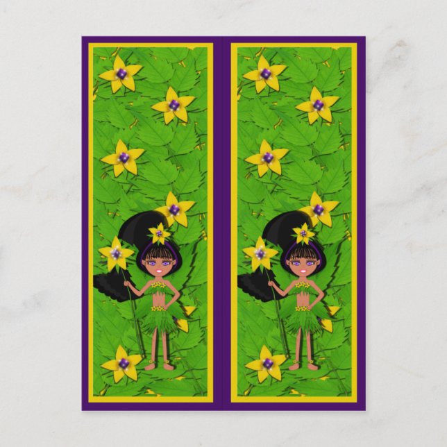 Fe med namnet Violet Bokmärken vykort (Framsida)