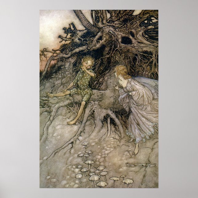 Fe, Midsommarnattens dröm, Rackham 16 W x 24 H Poster (Framsidan)