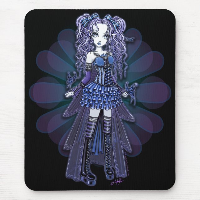 Fe Mousepad för fjäril "för Haylee" lilatatuering Musmatta (Framsidan)