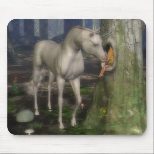 Fe och unicorn. musmatta