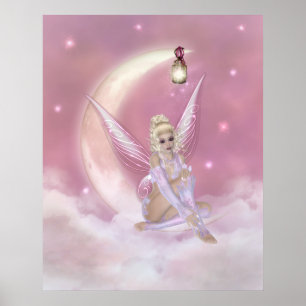 Fe på månen - fantasitryck poster
