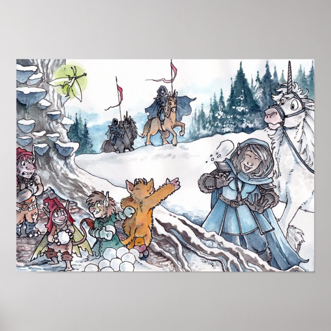 Fe Snowball Fight Poster (Framsidan)
