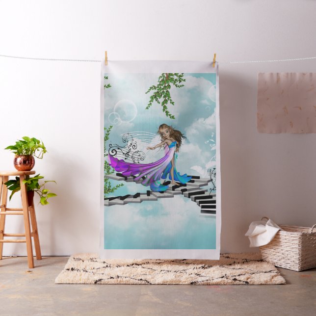 Fe som dansar på ett piano tyg (In Situ)