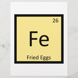 Fe - Stekta ägg kemi periodiska systemet symbol