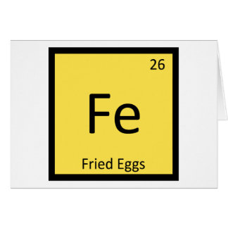 Fe - Stekta ägg kemi periodiska systemet symbol Hälsningskort