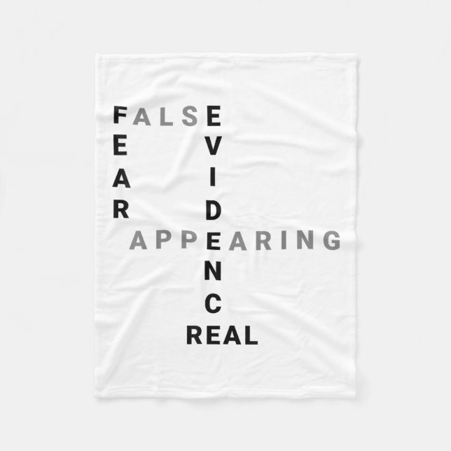 Fear False Evidence Appearing Real Motivational  Fleecefilt (Framsidan)