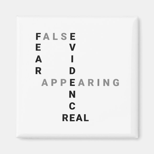 Fear False Evidence Appearing Real Motivational  Magnet (Framsidan)