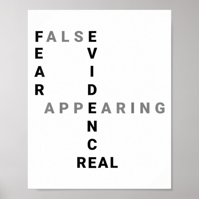 Fear False Evidence Appearing Real Motivational  Poster (Framsidan)