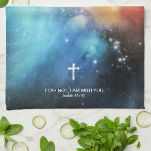 FEAR NOT, jag är med dig Jesus Isaiah 41:10 Kökshandduk