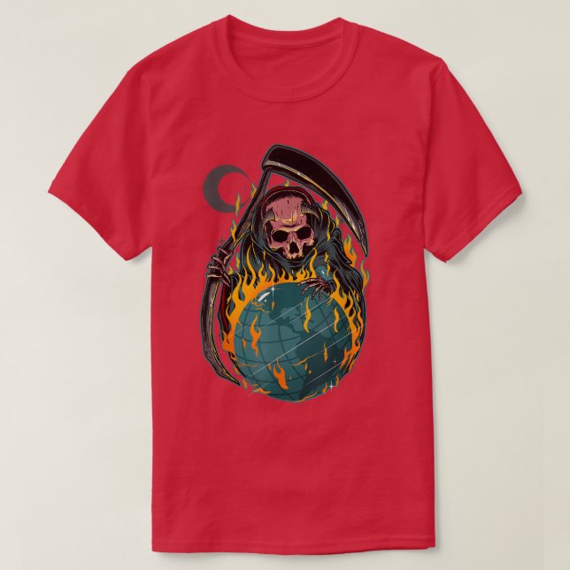 Fear Reaper Devil Grim Reaper Death Soul Collector T Shirt (Design framsida)