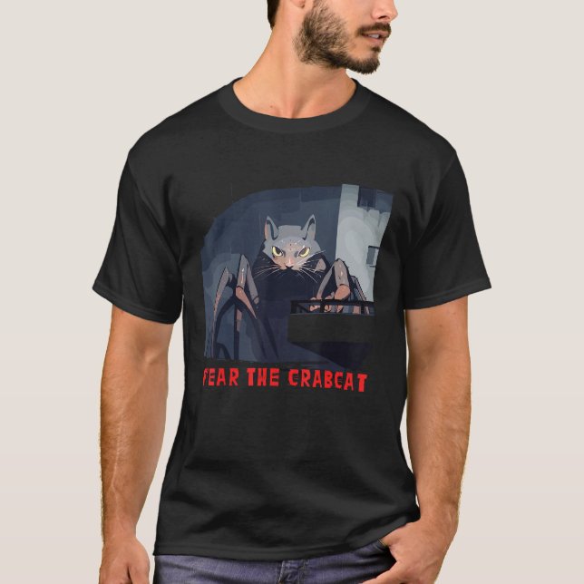 Fear the Crabcat   Crab cat Cryptid Cryptozoology  T Shirt (Framsida)