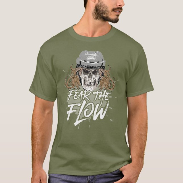 Fear The Flow (hockey hair) T-Shirt (Framsida)