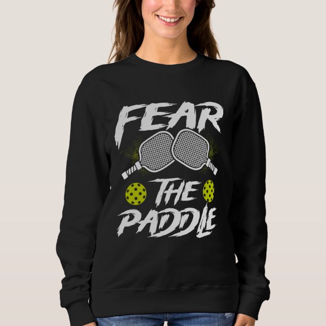 Fear The Paddle Backprint  Pickleball T Shirt (Framsida)