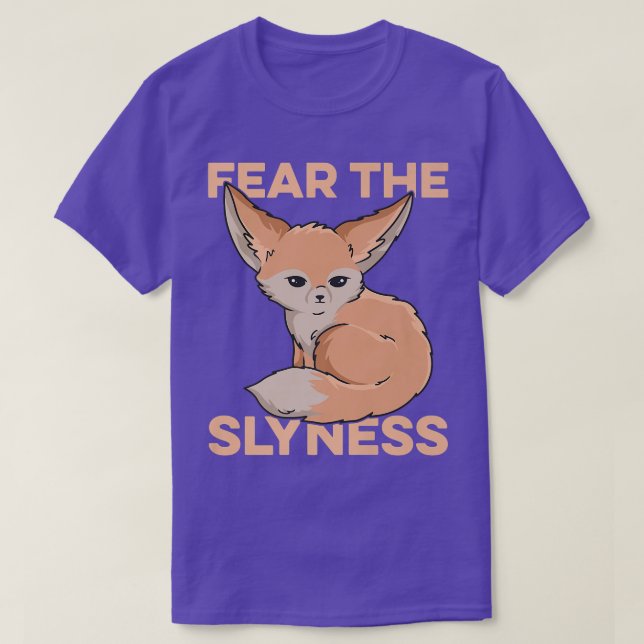 Fear The Slyness Design For A Fennec Fo Lover Prem T Shirt (Design framsida)