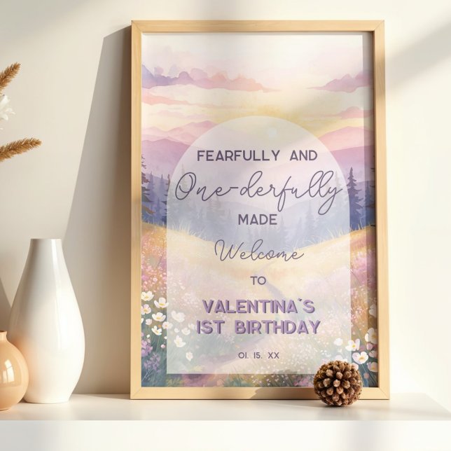 Fearfully and Onederfully Made Bible Girl Birthday Poster (Skapare uppladdad)