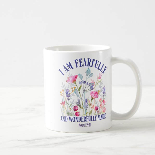 Fearfully And Wonderfully Made Floral Christian Bi Kaffemugg (Höger)