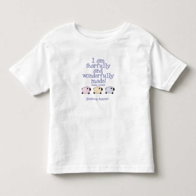 Fearfully och Wonderfully gjort - blåttpersonlig T-shirt (Framsida)