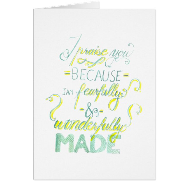 Fearfully och Wonderfully gjort Hälsningskort (Framsidan)