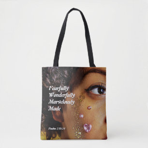 FEARFULLY WONDERFULLY MADE Black Woman Christian Tygkasse