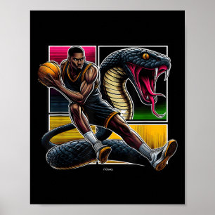 Fearless and Confident Legend Basketball Motivatio Poster